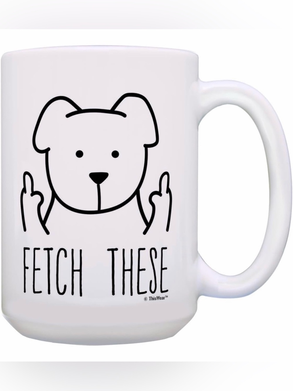 ThisWear Funny Sarcastic Mug Fetch Mug NWT